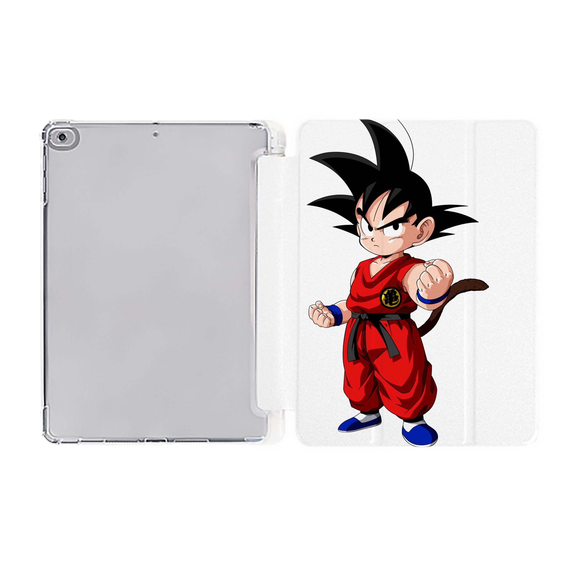 （画像用） ドラゴンボール 孫悟空（そん ごくう）Son Goku カカロット DRAGON BALL Kakarotto IPad ケース ペン収納付き 三つ折りスタンド PUレザー×シリコン 対応機種9.5/10.5/10.9インチ